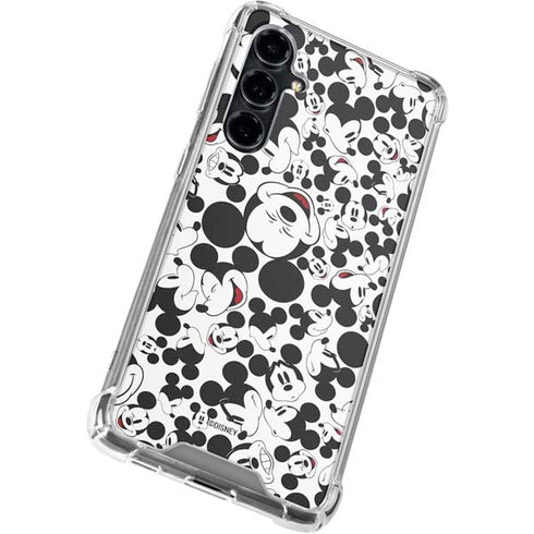 Disney Mickey Mouse Face Pattern Galaxy S23 FE Clear Case